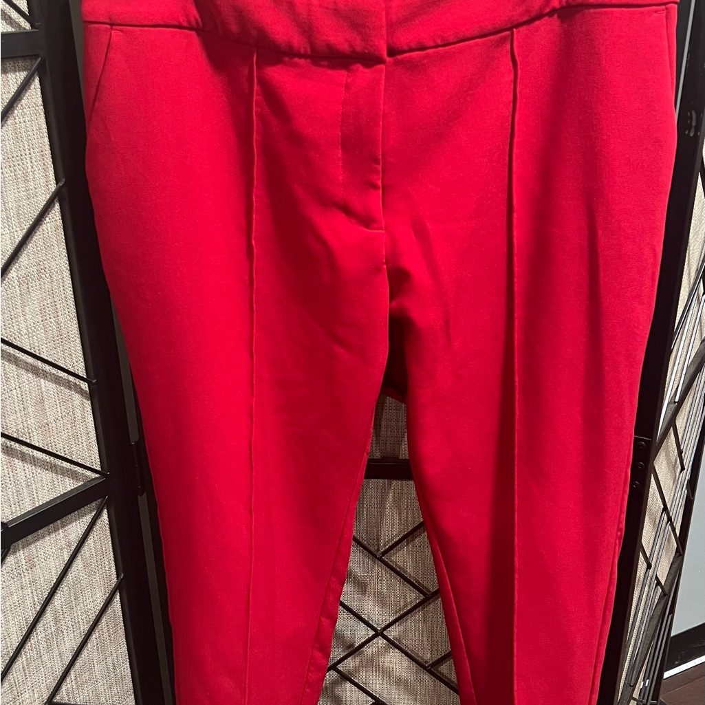 Vince Camuto Vibrant Red Women's Stretchy Capri Trousers 14w
